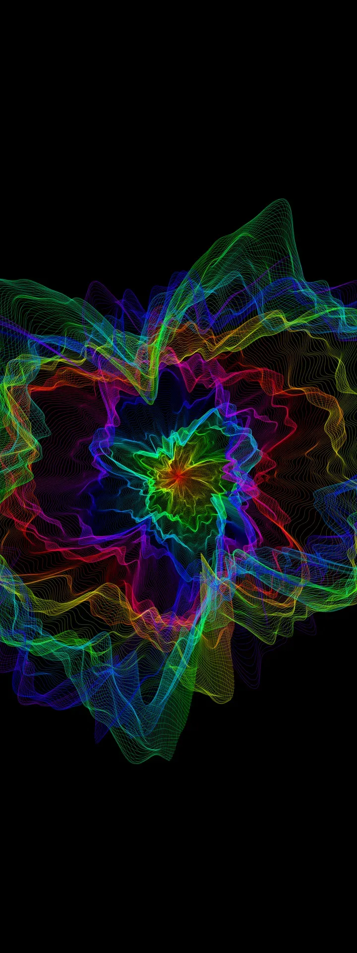 Generated flowery phone wallpaper 2