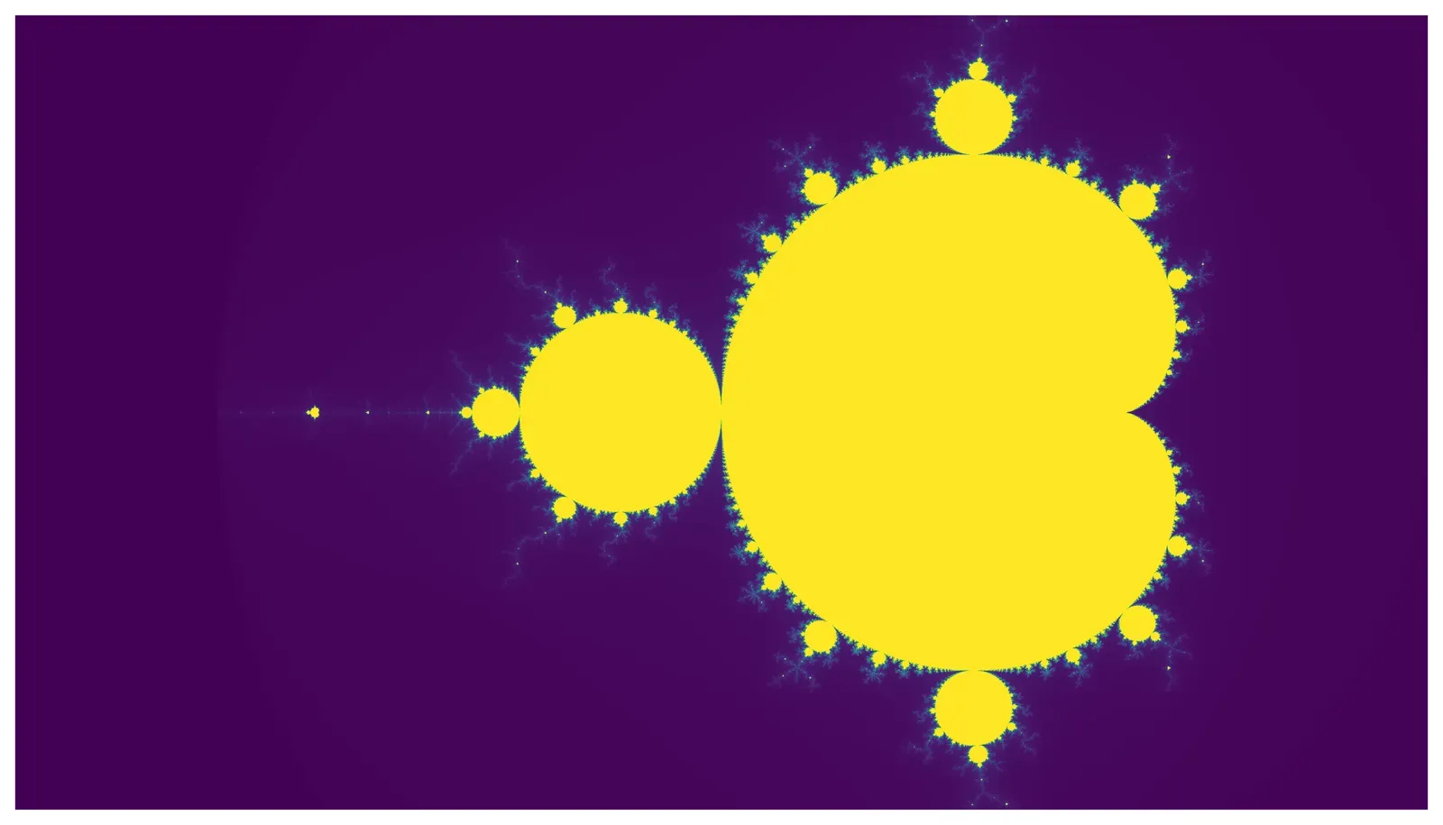The full Mandelbrot set rendered in Python.