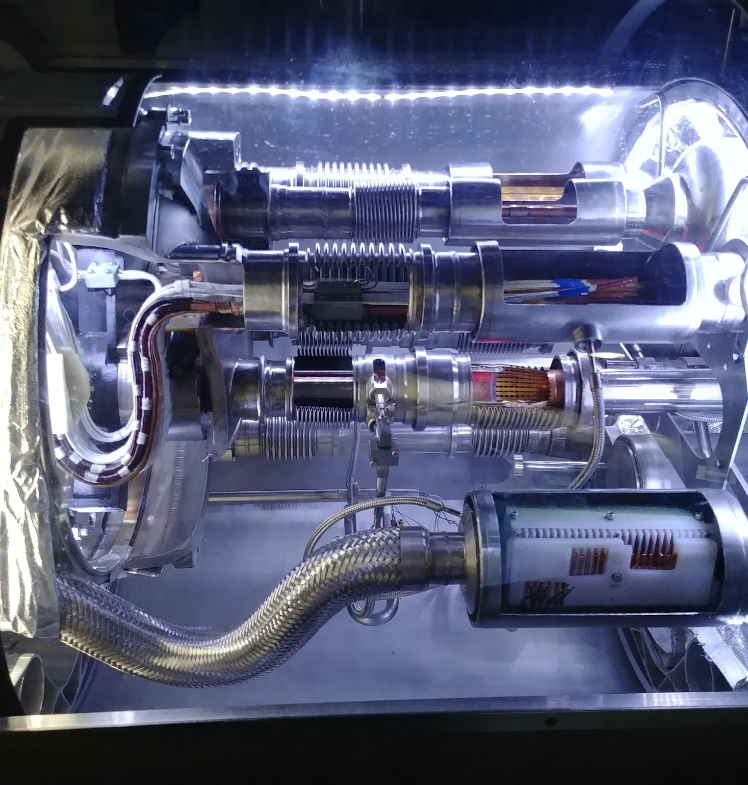 An interactive kiosk in the MICROCOSM exhibit.